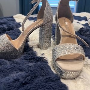 Rhinestone platform heels